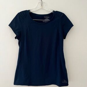 L.L. Bean Women's Dark Blue Short Sleeve Tee